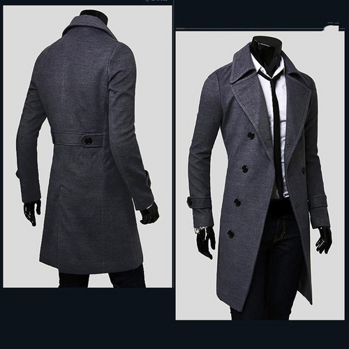 Levoire | Manteau En Laine À Double Bouton Enger Avec Revers Élégants