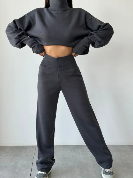 Levoire | Ensemble Deux Pièces Élégant Pour Femme Gris