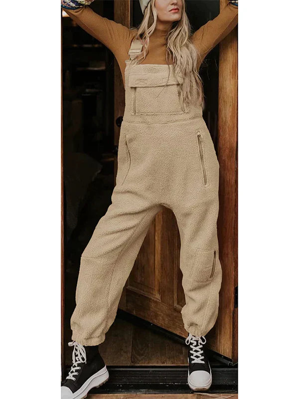 Levoire | Combinaison Thermo En Fleece Pour Femmes Avec Poches Zippées Khaki