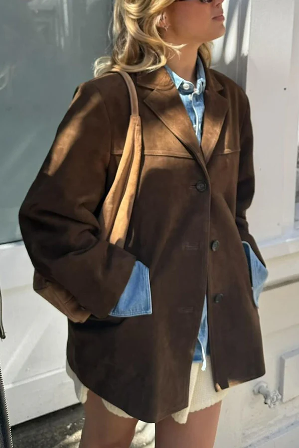 Levoire | Manteau Pour Femmes Avec Col Élégant Et Manches Longues Pour Un Style Expressif Braun
