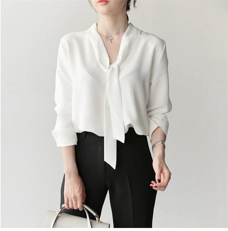 Levoire | Chemise À Nouer À Manches Longues Blanc