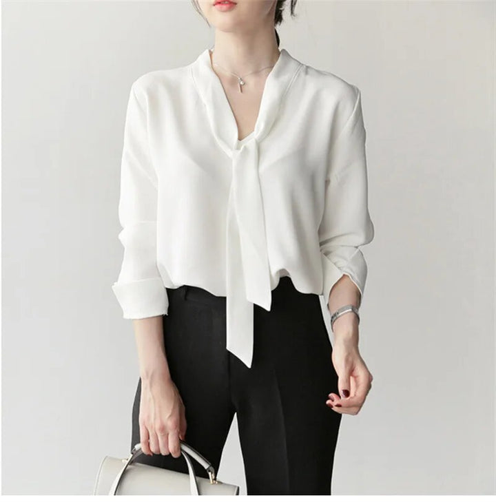 Levoire | Chemise À Nouer À Manches Longues Blanc