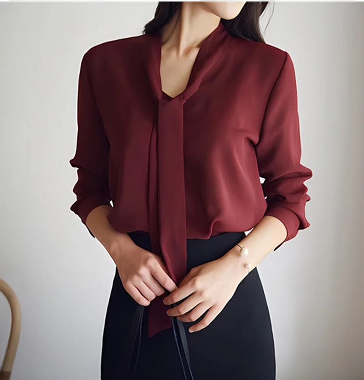 Levoire | Chemise À Nouer À Manches Longues Rot
