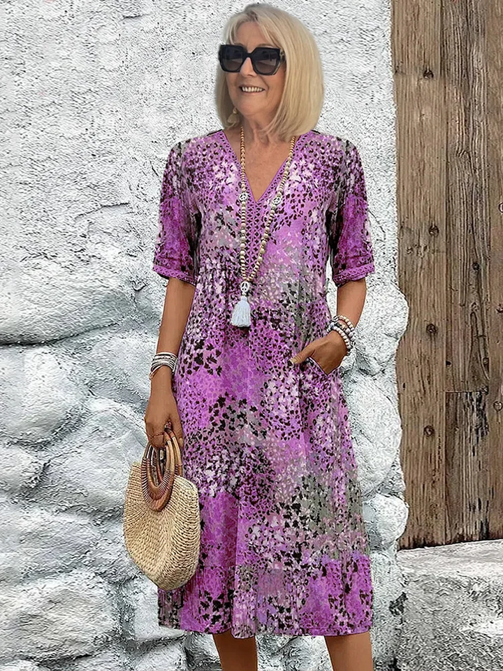 Levoire | Robe mi-longue vivante Lilas