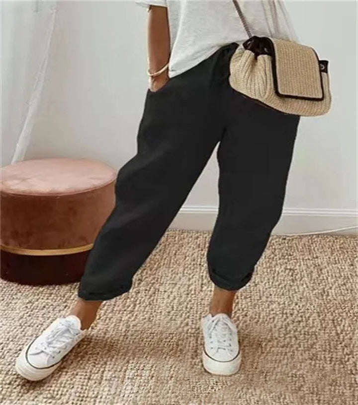 Levoire | Pantalon Aéré Confortable Avec Nœud Noir
