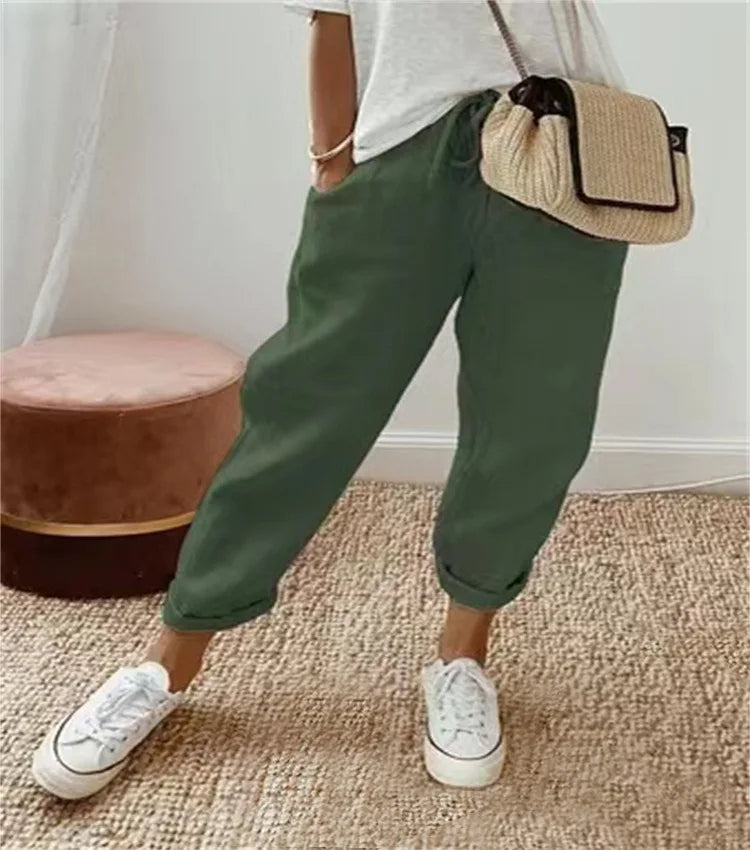 Levoire | Pantalon Aéré Confortable Avec Nœud Vert