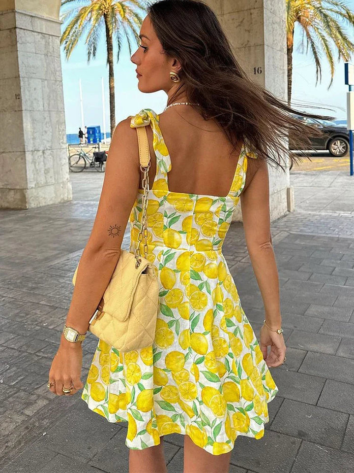 Levoire | Robe D'Été À Imprimé Citron