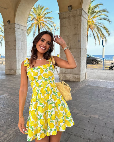 Levoire | Robe D'Été À Imprimé Citron
