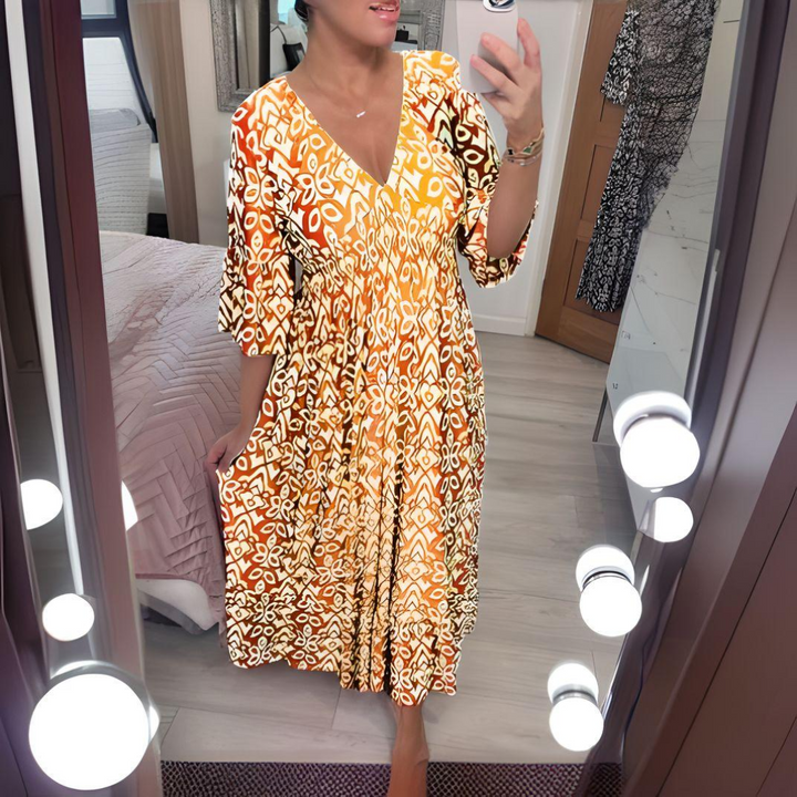 Levoire | Robe Imprimée Boho Jaune (Presque épuisé)