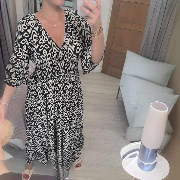 Levoire | Robe Imprimé Boho Noir
