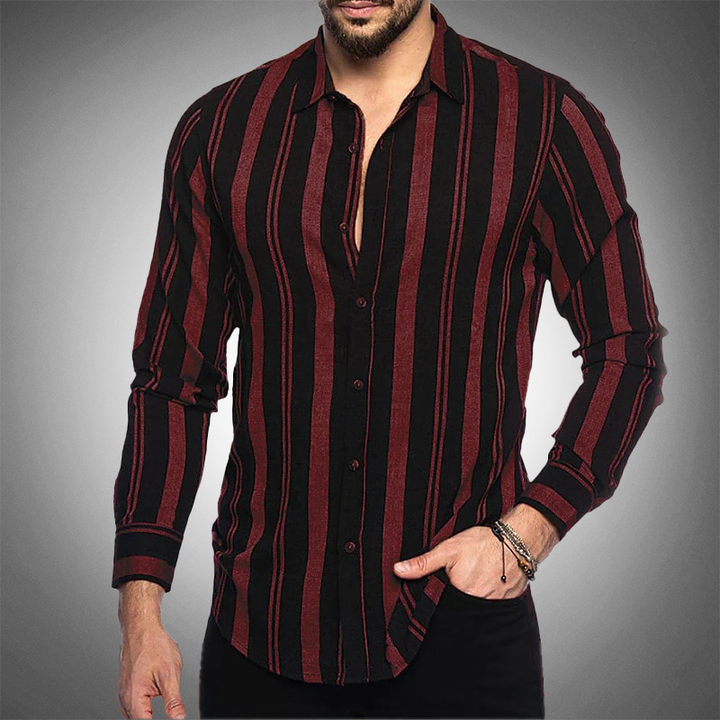Levoire | Chemise Rayée Classique Homme Rot