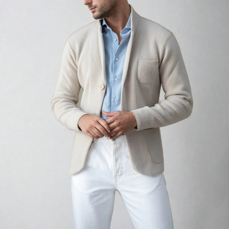 Levoire | Devoir Prestige-Blazer en laine vierge Sable Beige