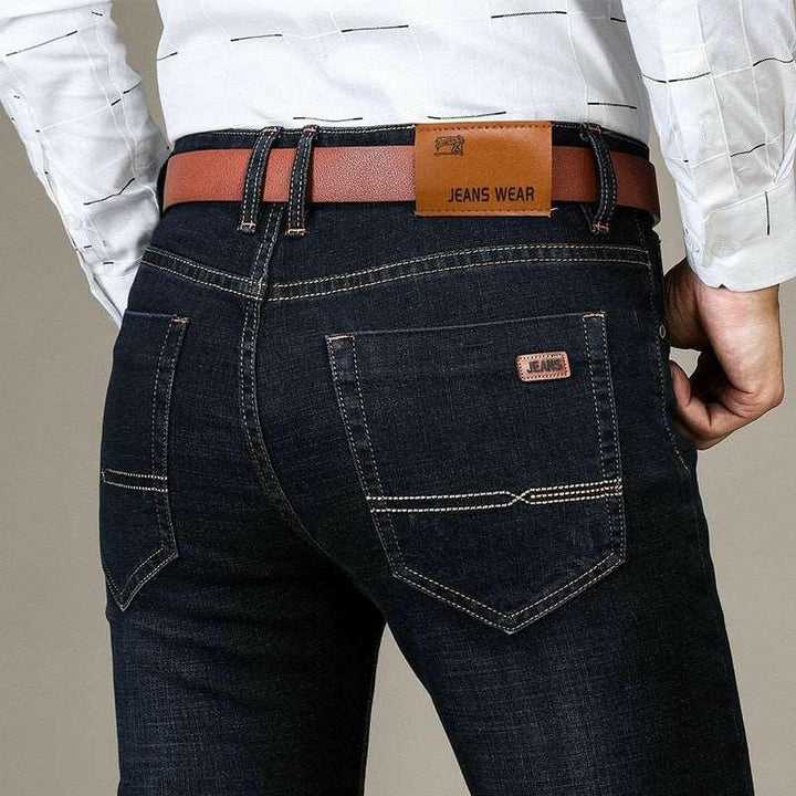 Levoire | Jean D'Affaires Durable Pour Hommes En Denim De Poids Moyen Noir