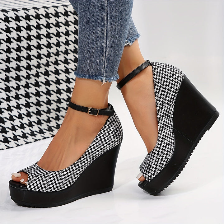 Levoire | Sandales Noir Femmes Talon Haut Noir + Blanc clair