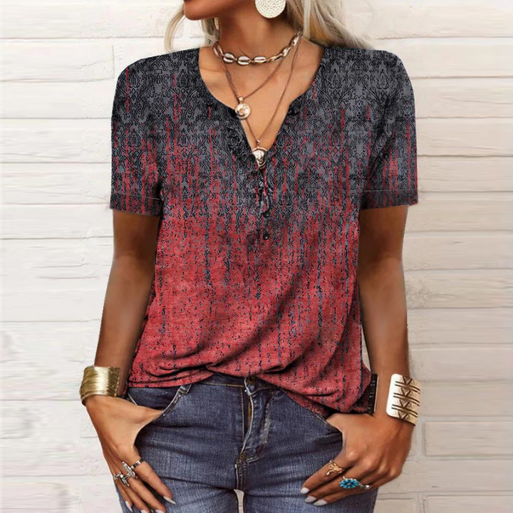Levoire | Blouse D'Été Avec Une Touche Élégante Rouge foncé