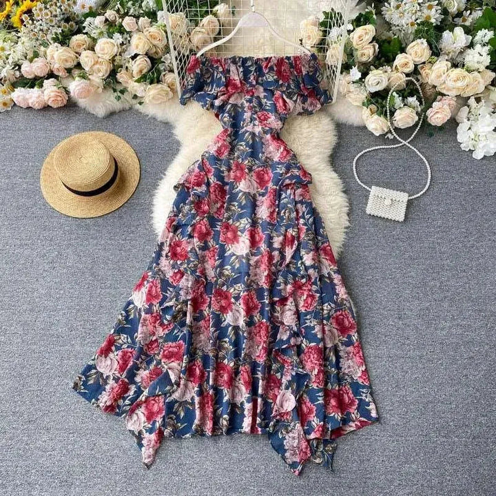 Levoire | Robe à ourlet irrégulier Bleu foncé Une taille