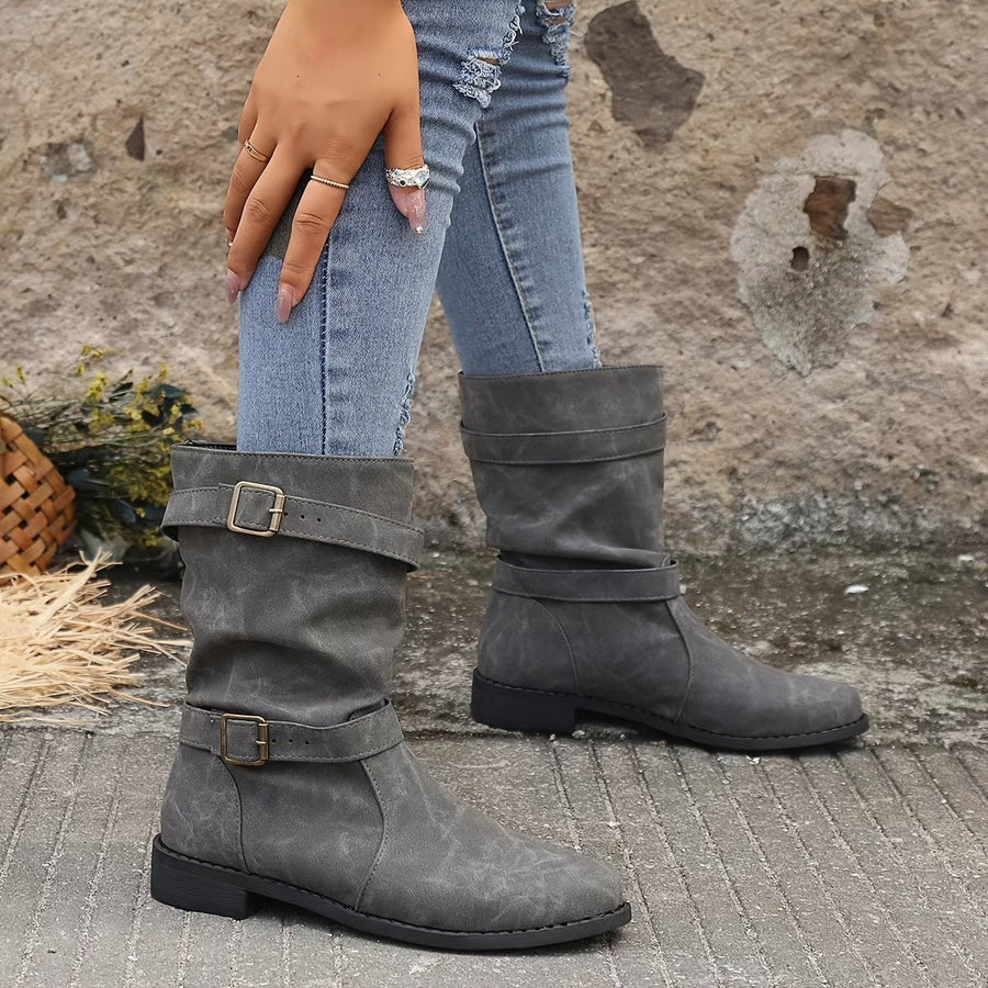 Levoire | Bottes De Cheville Western À Boucle Vintage Pour Femmes