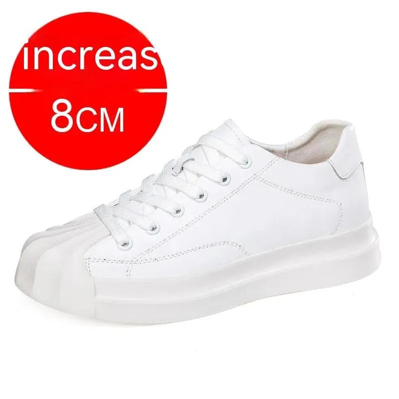 Levoire | Chaussure à talons pour hommes – Hauteur supplémentaire avec style Soulève 8CM Blanc