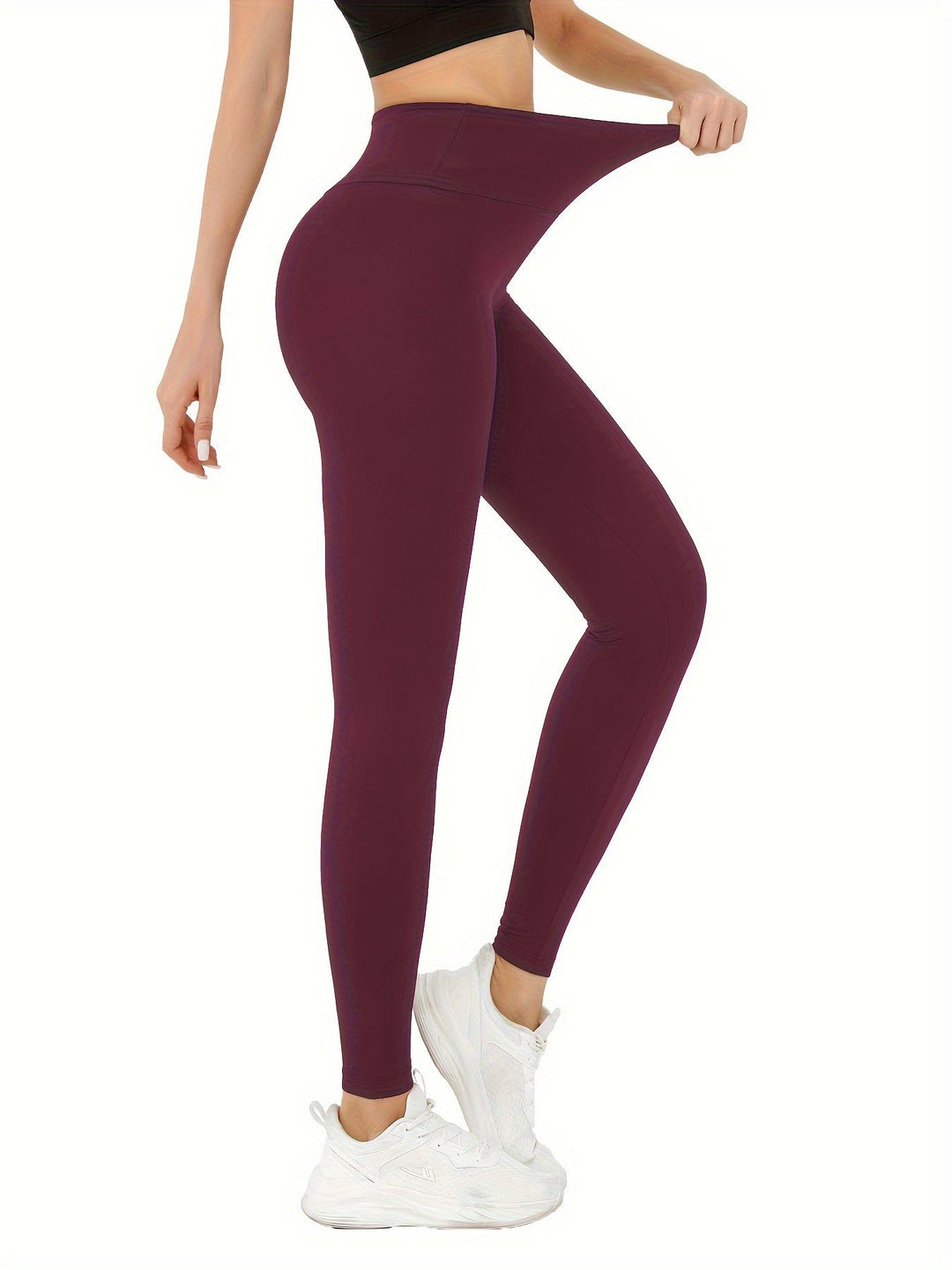 Levoire | Super Doux Leggings De Yoga Taille Haute Bordeaux rouge