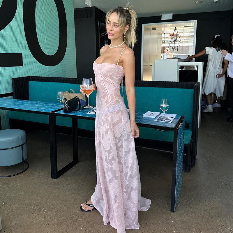 Levoire | Robe de soirée élégante avec haut tube Rosea