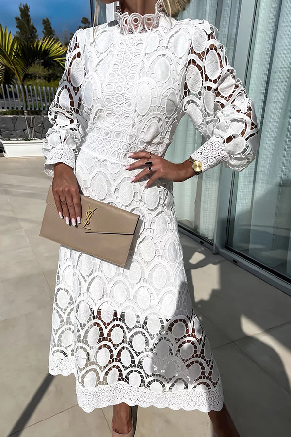 Levoire | Robe En Dentelle Romantique Blanc
