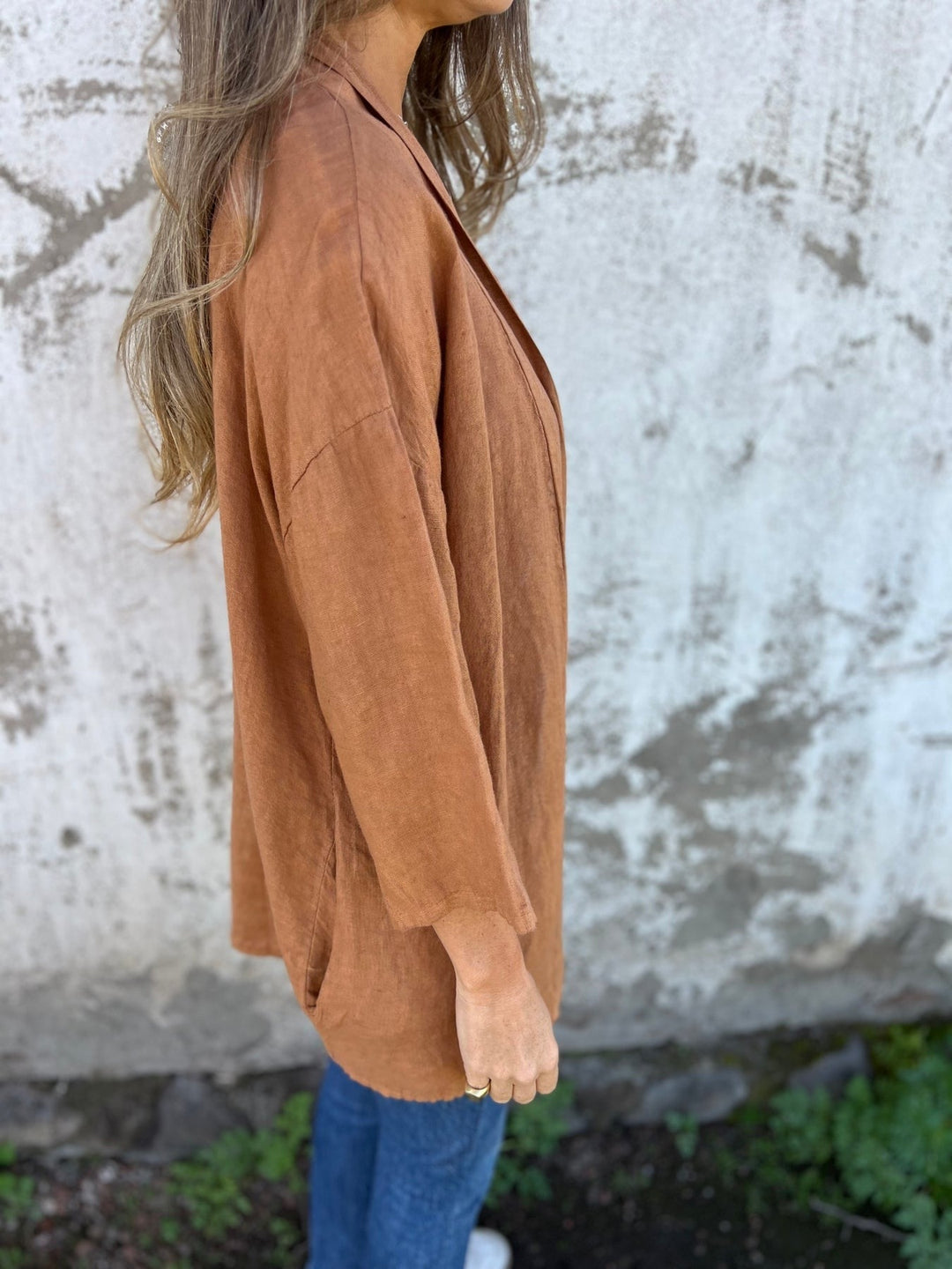 Levoire | Gilet En Lin Avec Volants Et Manches 3/4