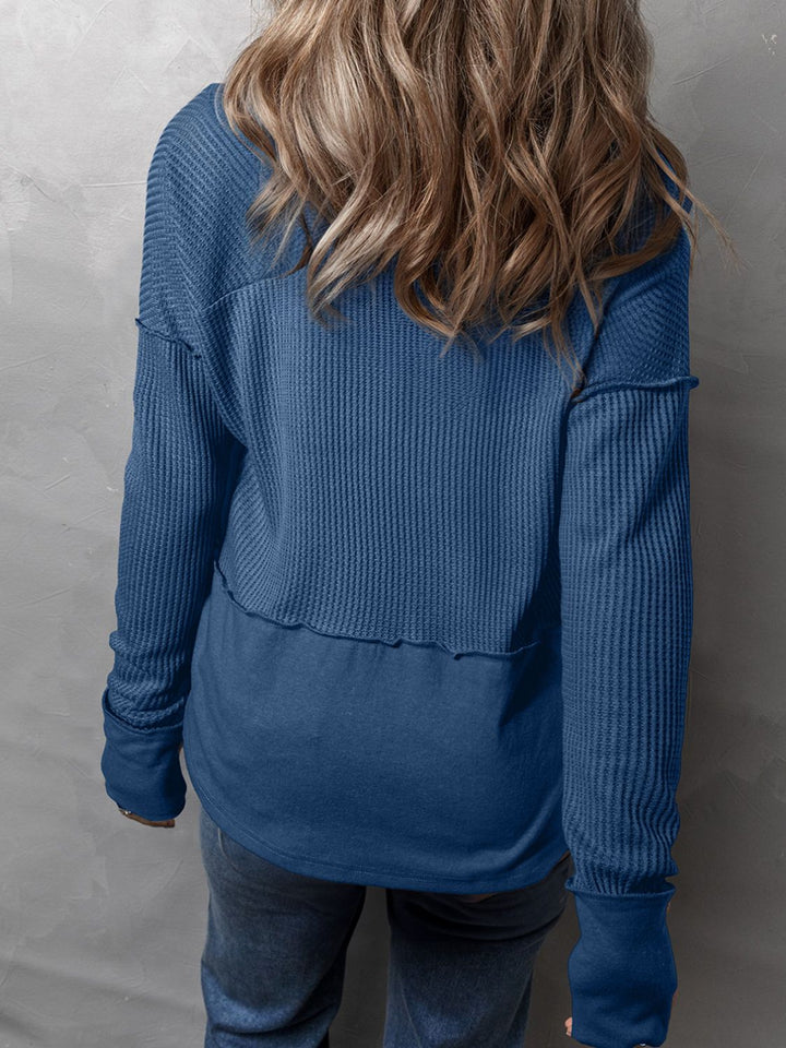Levoire | T-shirt à manches longues en tricot waffle