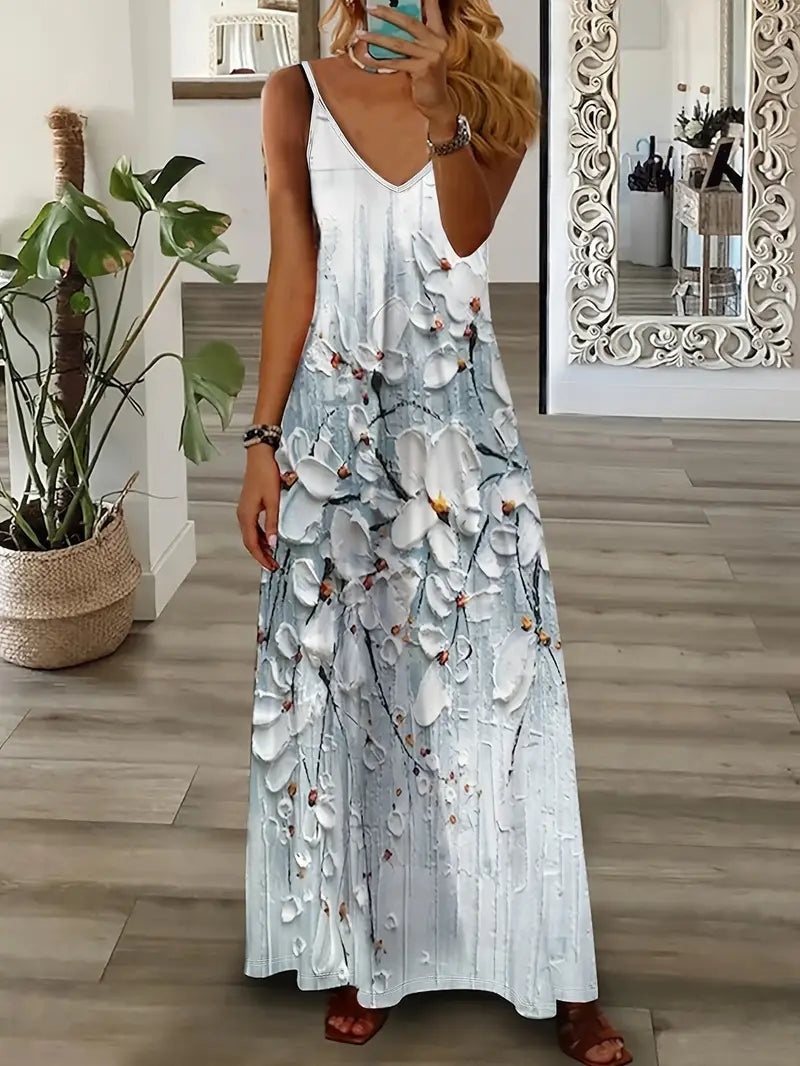 Levoire | Robe À Motif Floral Et Bretelles Fines
