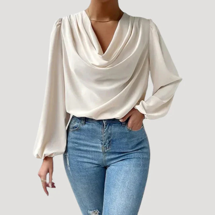 Levoire | Blouse Avec Décolleté En V Beige