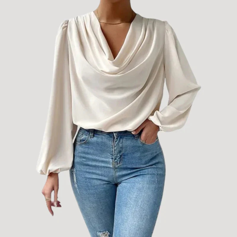 Levoire | Chemisier À Col En V Beige