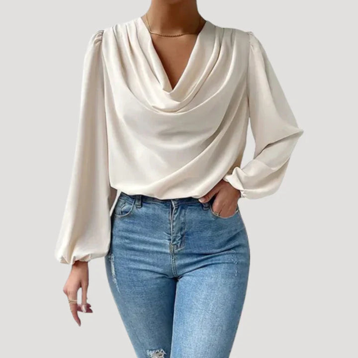 Levoire | Chemisier À Col En V Beige