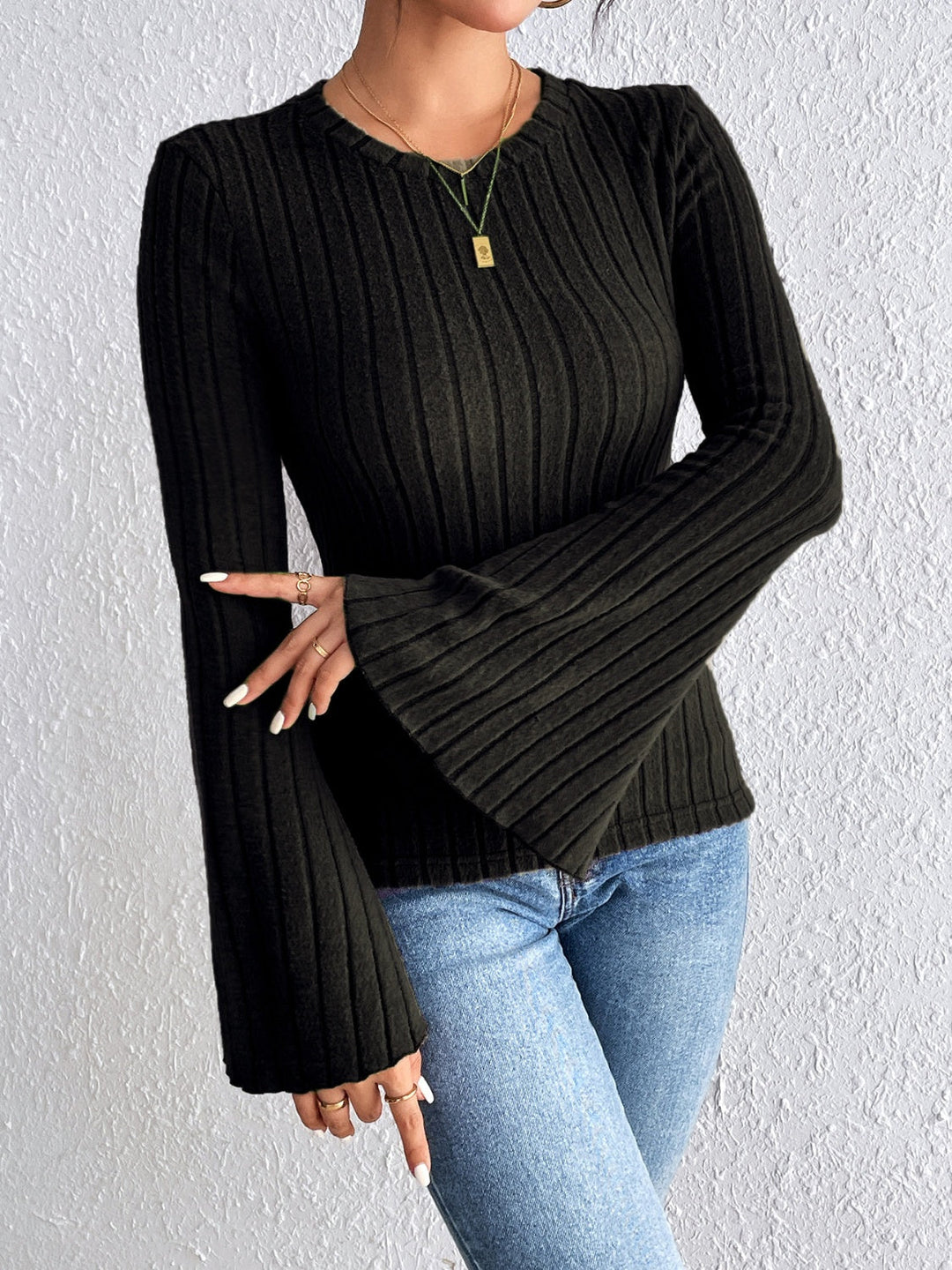 Levoire | Honey Col Rond Flare Sans Manches T-shirt