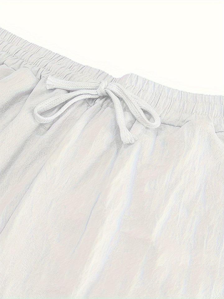 Levoire | Loisirs Coton Lin Pantalons Couleur Unie