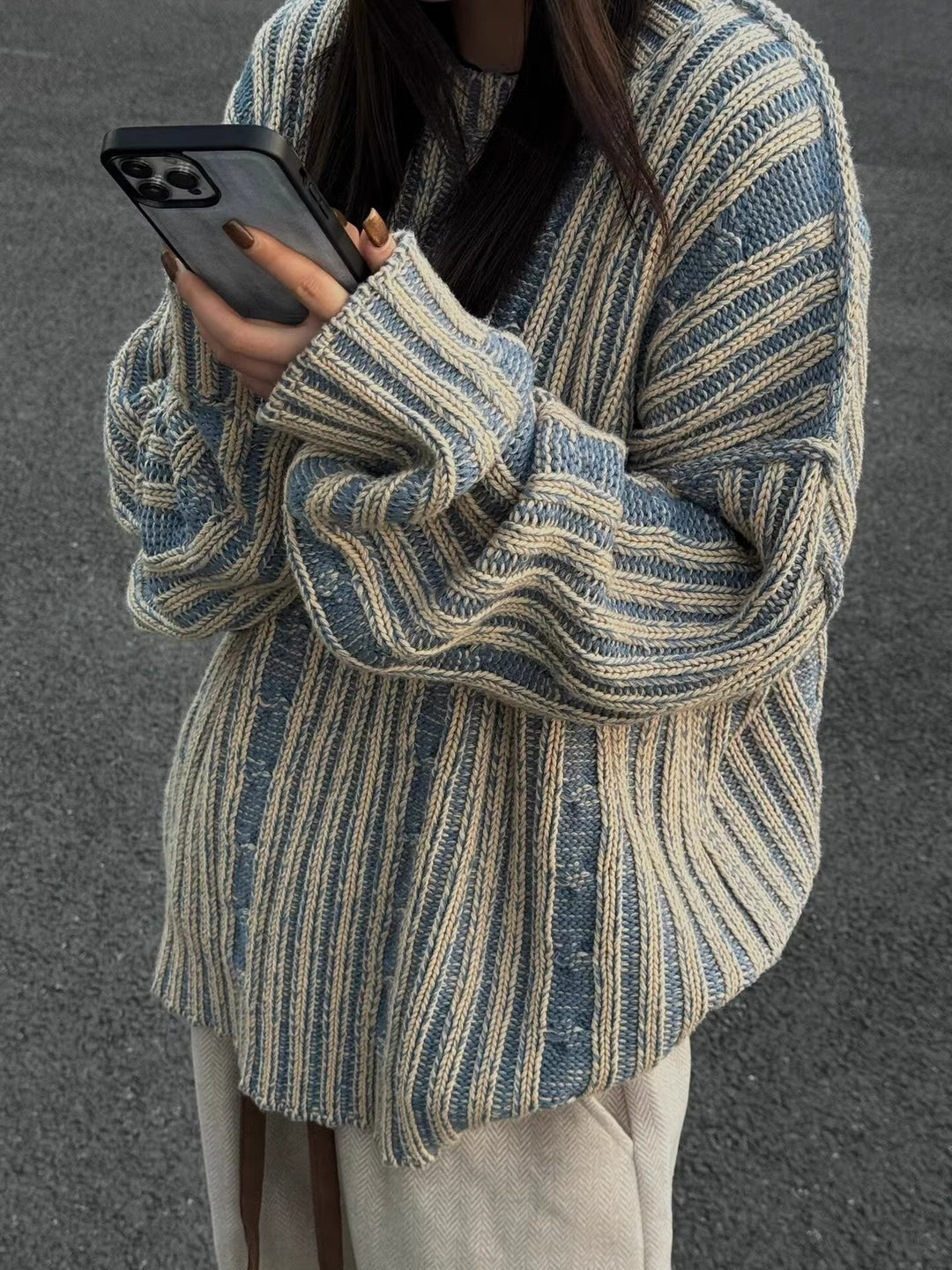 Levoire | Élégante Récolte De Vin Rayé Tricot