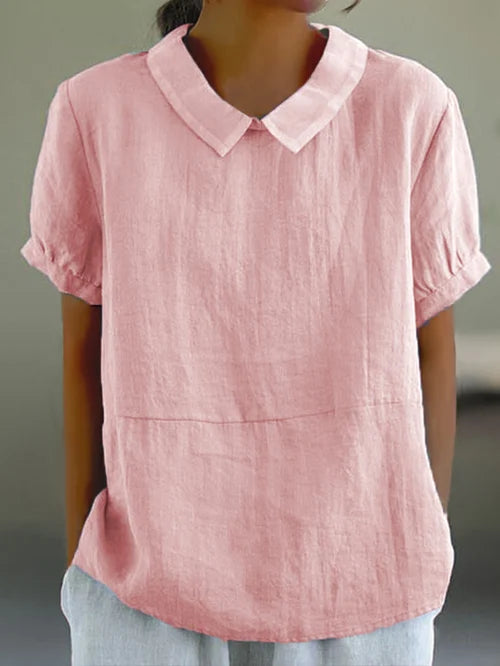 Levoire | Blouse En Lin Coton Doux Pour Femmes Rosa