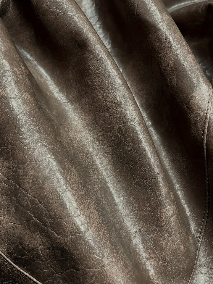 Levoire | Veste Bomber En Cuir Pu Zippée Pour Hommes