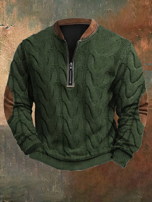 Levoire | Pull À Zip Réchauffant En Tricot Vert