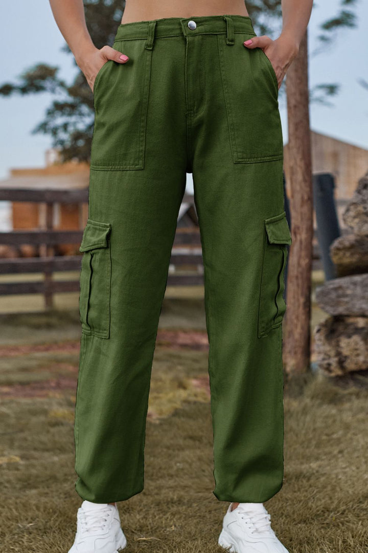 Levoire | Pantalon En Jean Coloré Avec Poches vert olive