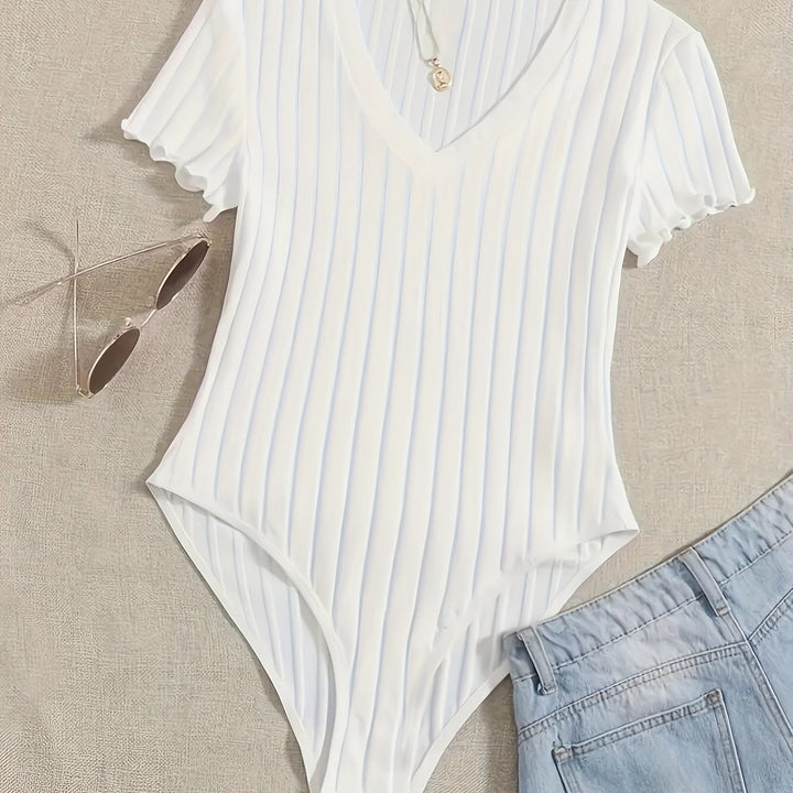 Levoire | Body Uni Avec Décolleté En V