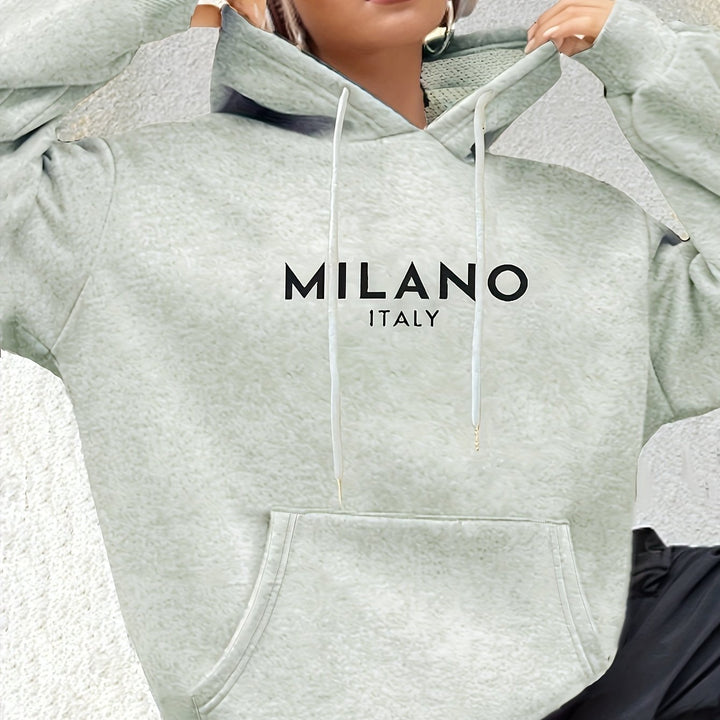 Levoire | Sweat À Capuche Avec Imprimé Italien Et Cordon De Serrage