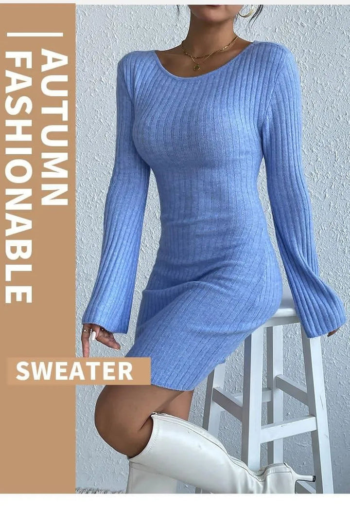 Levoire | Robe femme sans dos et avec des manches en forme de cloche