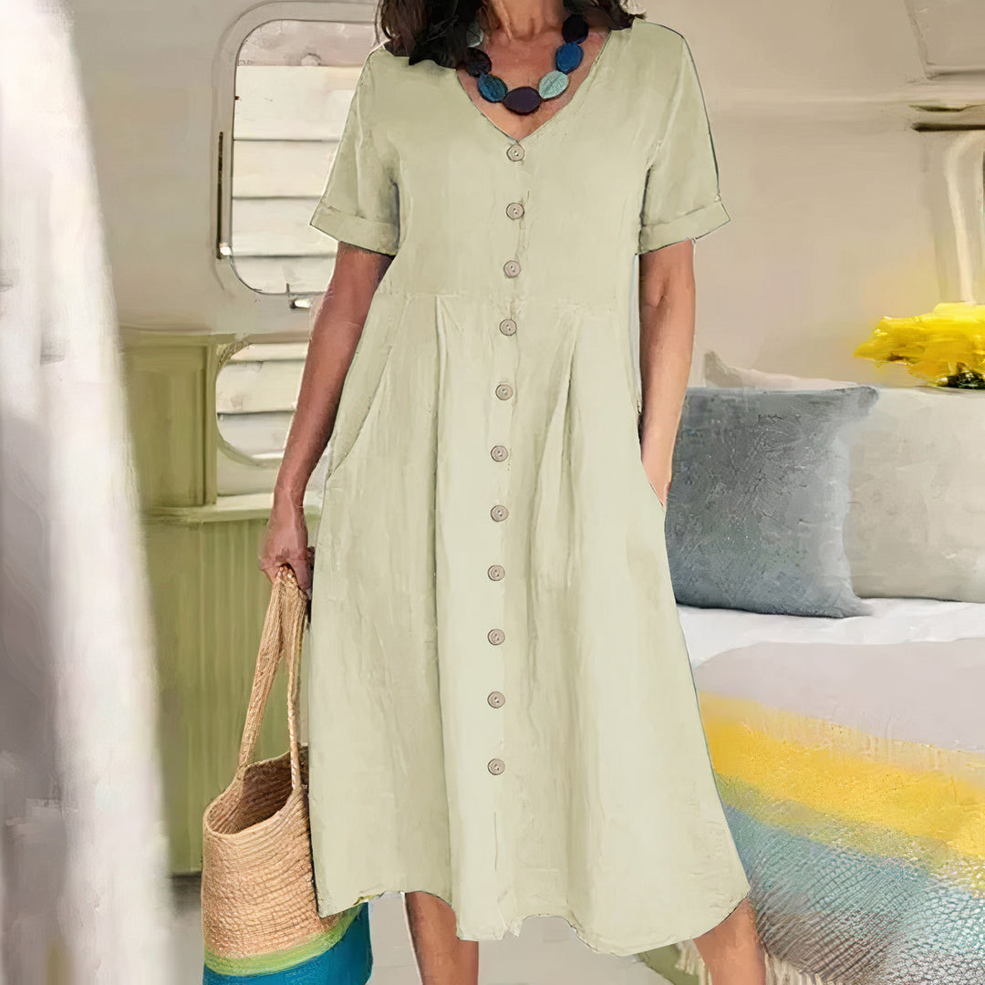 Levoire | Robe en coton décontractée Beige