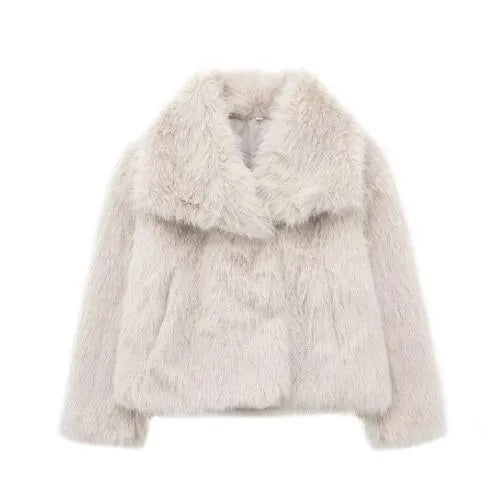 Levoire | Manteau d'hiver en peluche Beige