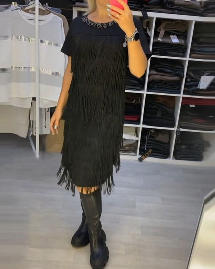 Levoire | Robe Élégante Avec Franges