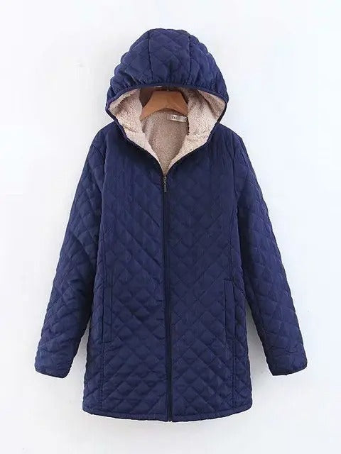 Levoire | Veste Matelassée Confortable Avec Capuche Bleu
