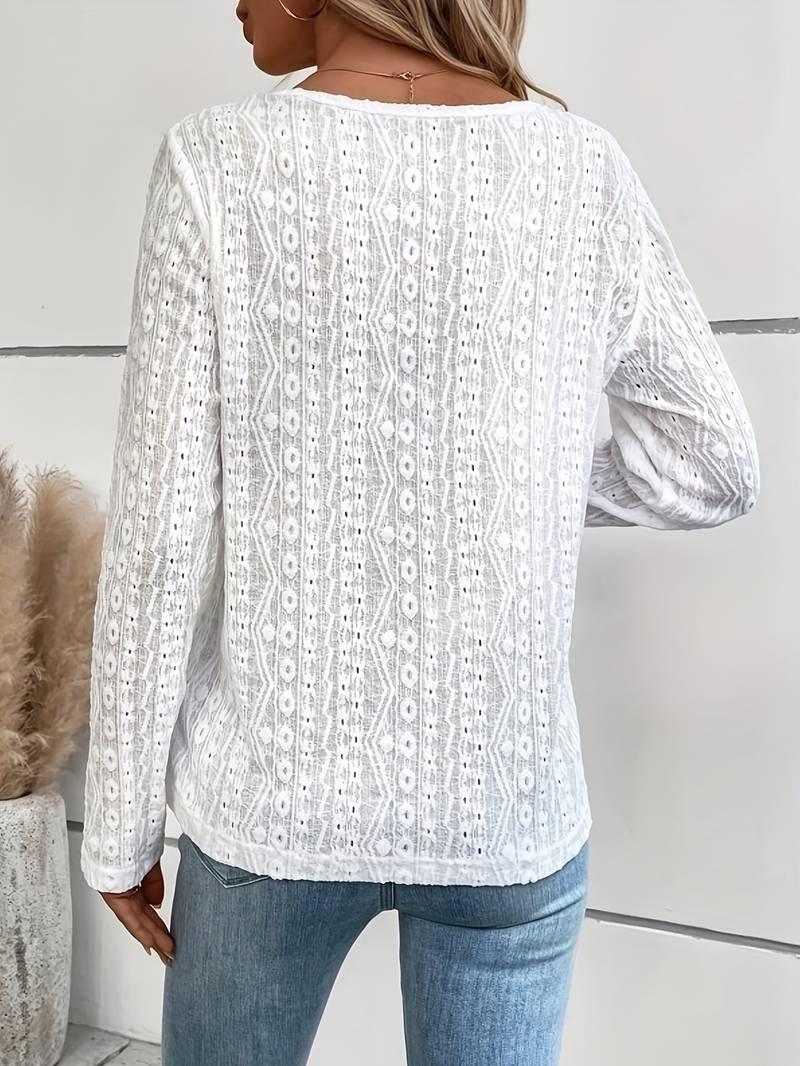 Levoire | T-Shirt À Manches Longues Avec Des Boutons Partiels
