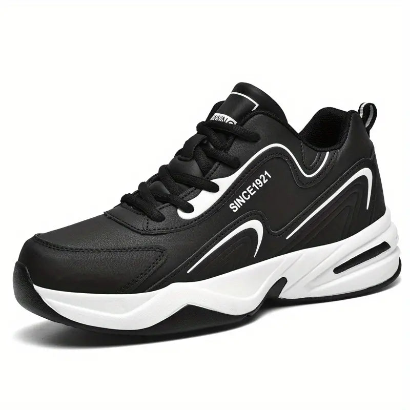 Levoire | Tennis Tendance À Semelle Plate Pour Hommes Noir blanc