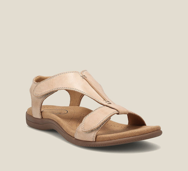 Levoire | Sandales en cuir avec support de pied et confort Beige