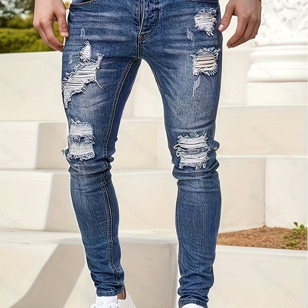 Levoire | Jean Slim Fit Déchiré Pour Hommes