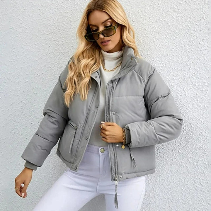 Levoire | Veste courte pour femmes avec fermeture éclair Gris